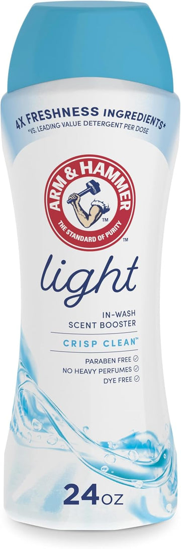 Arm & Hammer Light In-Wash Scent Booster, Laundry Scent Booster Crisp Clean Scent, 24 Oz