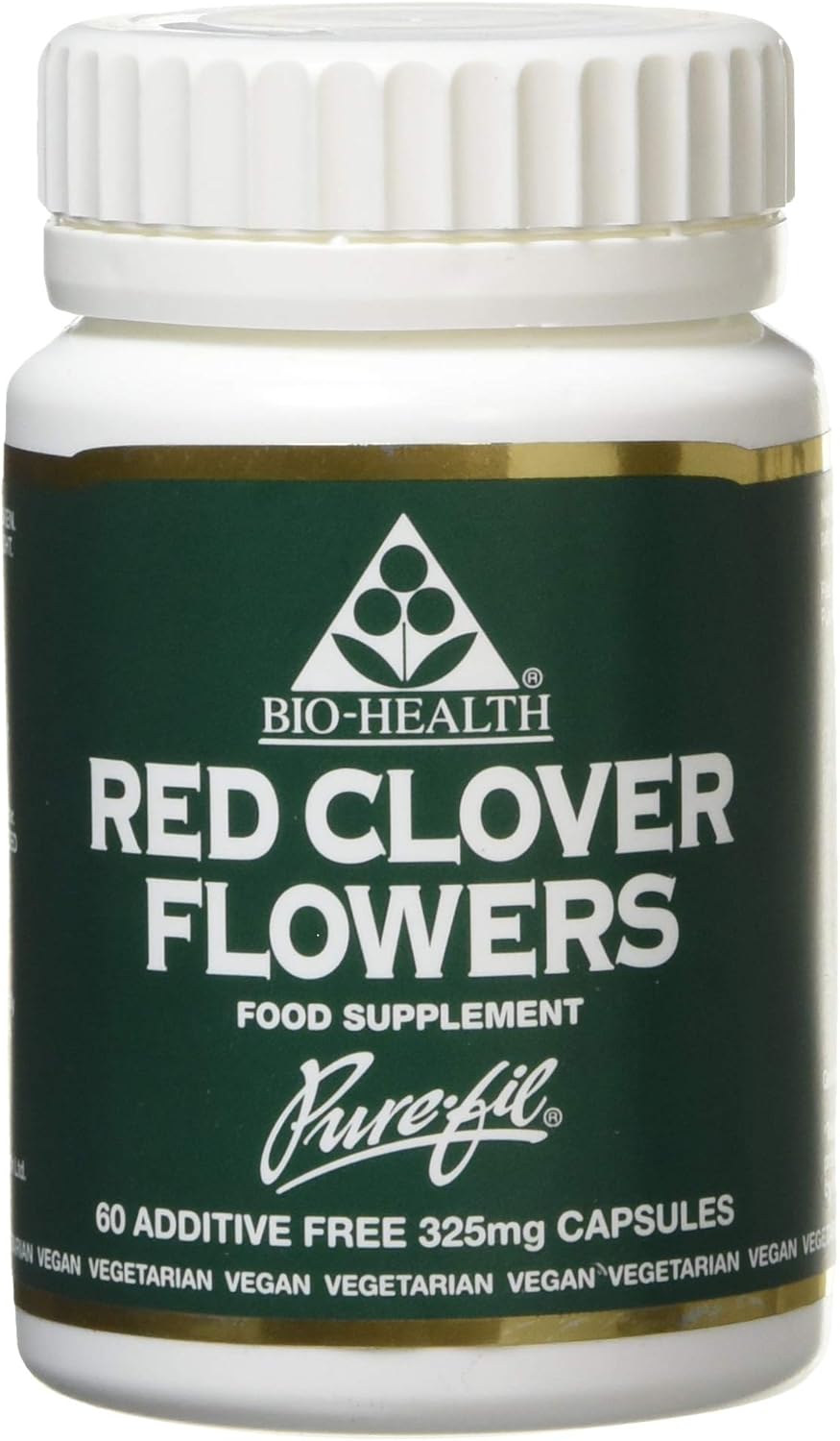 Bio-health Red Clover Flowers 325mg Pure Herbal Food Supplement for Menopausal Symptoms Relief, Bone and Cardiovascular Health Support, Additive Free 60 Capsules : Amazon.co.uk: Health & Personal Care