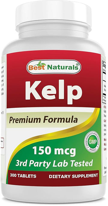 Best Naturals, Kelp 150 mcg (A Natural Source of Iodine), 300 Tablets