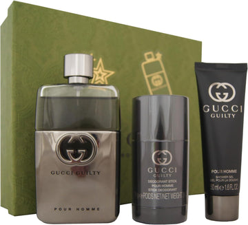 Gucci Guilty Homme Set: Edt Spray 90Ml + Shower Gel 50Ml + Deo Stick 75Ml