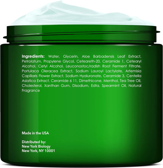 New York Biology Tea Tree Oil Foot Cream For Dry Cracked Feet, Athletes Foot, Nail Fungus, Jock Itch, Ringworm, Cracked Heels And Itchy Skin – Pain Relieving Foot Cream - 226 G