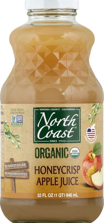 North Coast Honey Crisp Apple Organic Juice, 32 Oz