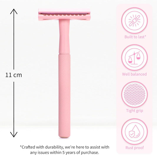 Bambaw Pink Metal Eco Friendly Safety Razor For Ladies