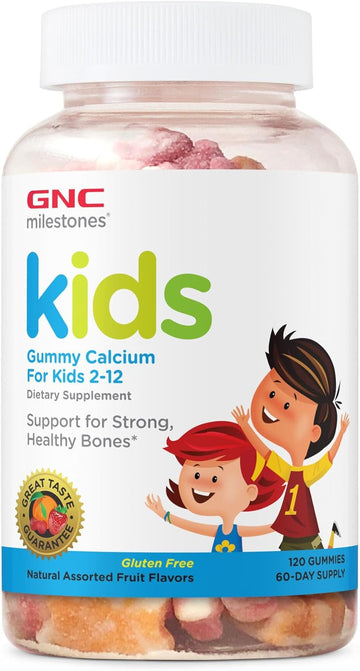Gnc Milestones Kids Gummy Calcium | Includes Calcium And Phosphorus To Help Build Strong Bones And Teeth - 120 Gummies