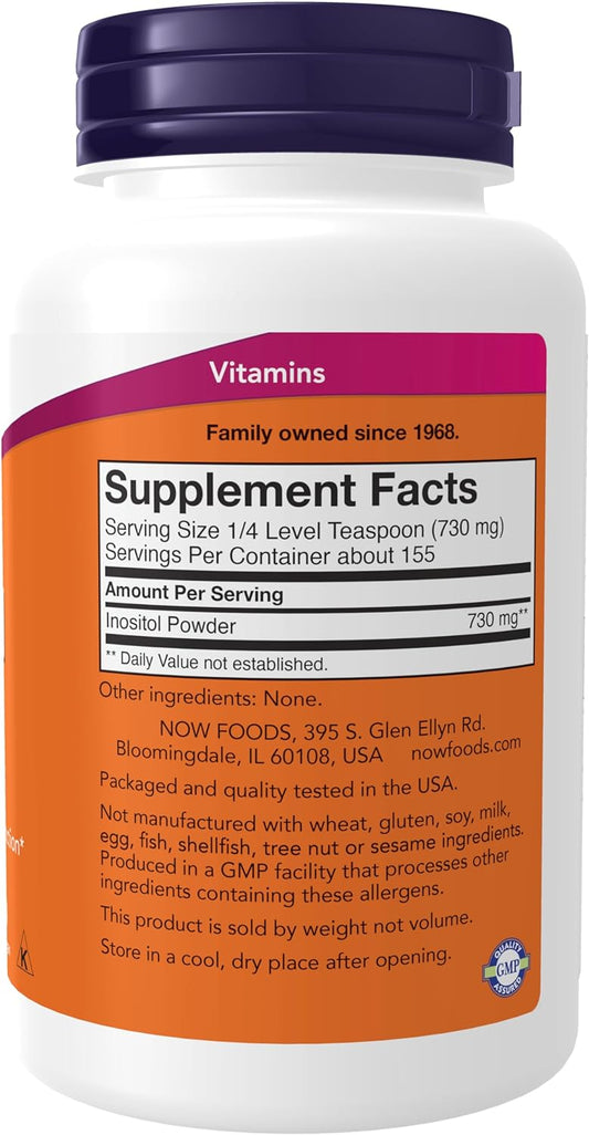 Now Supplements, Inositol Powder, Neurotransmitter Signaling*, Cellular Health*, 4-Ounce