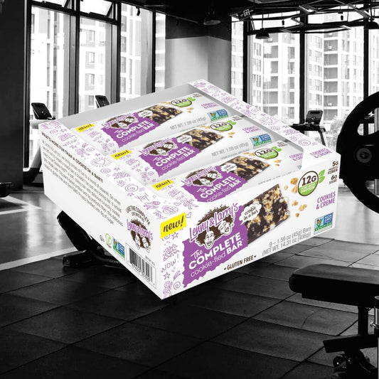 Lenny & Larry'S The Complete Cookie-Fied Bar, Cookies & Creme, 45G - Plant-Based Protein Bar, Vegan And Non-Gmo (Pack Of 9)