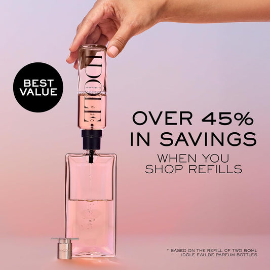 Lancôme Idôle Eau De Parfum - Long Lasting Fragrance With Notes Of Bergamont, Jasmine & Vanilla - Fresh & Floral Women'S Perfume - 3.4 Fl Oz Refill