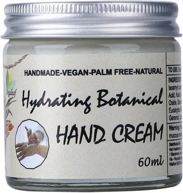 Orgaleaf Hand Cream, Hydrating Botanical Hand Cream, Vegan, Hand Made, Natural, 60 Ml