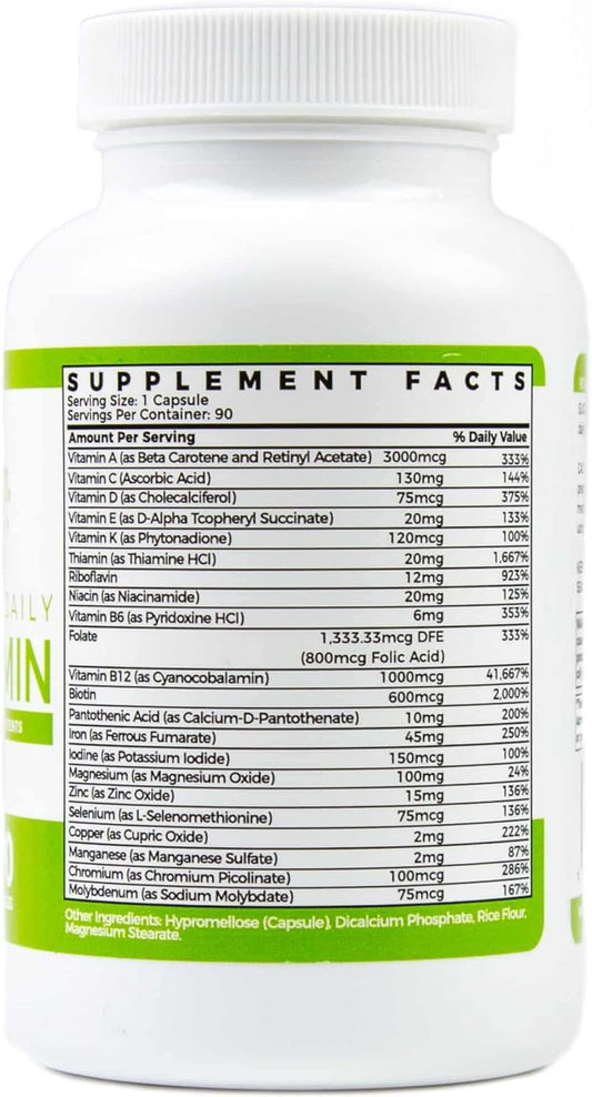 Advanced Once Daily Bariatric Multivitamin Capsule - 45 Mg Of Iron - Bariatric Vitamin For Post Bariatric Surgery Including Gastric Bypass And Gastric Sleeve | 90 Day Supply