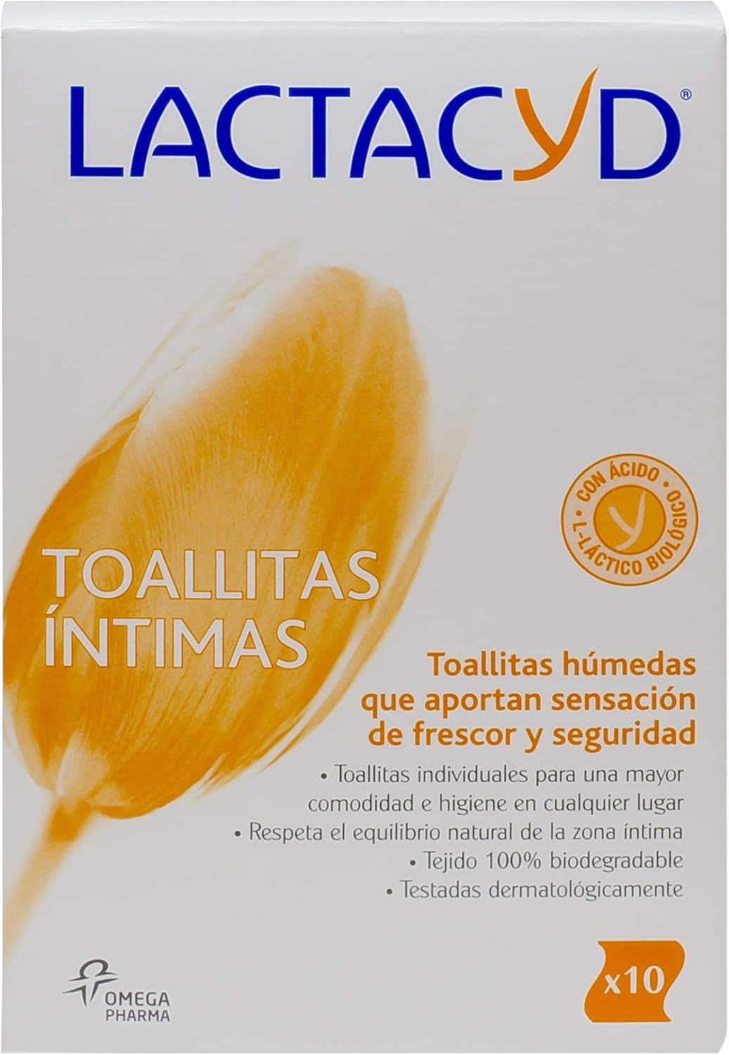 Lactacyd Wet Wipes Intimate Hygiene Provides Feeling Of Freshness And Security 100% Biodegradable With Natural Lactic Acid 10 Individual Wipes