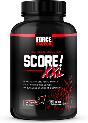 Force Factor Score! Xxl Nitric Oxide Booster Supplement For Men With L-Citrulline, Black Maca, And Tribulus To Improve Athletic Performance, Increase Stamina, And Support Blood Flow, 60 Tablets