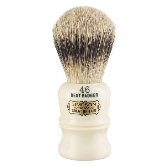 Simpson Berkeley 46 Best Badger Shaving Brush - Handmade British Shaving Brush For Men - Premium Quality By Simpson Shaving Brushes (Berkeley 46 Best Badger)