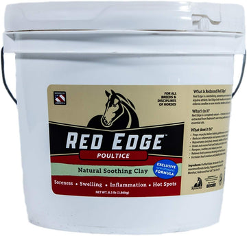Redmond Red Edge Equine Poultice, Natural Soothing Clay For All Horse Breeds, 8.5Lb Bucket