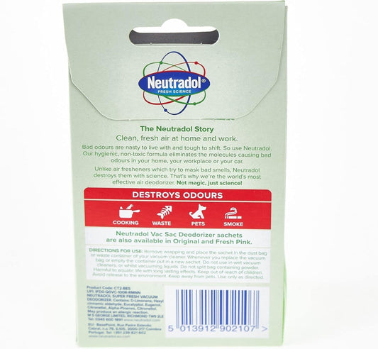 Neutradol Vac Deodorizer Super Fresh (Pack Of 3 Satchets)