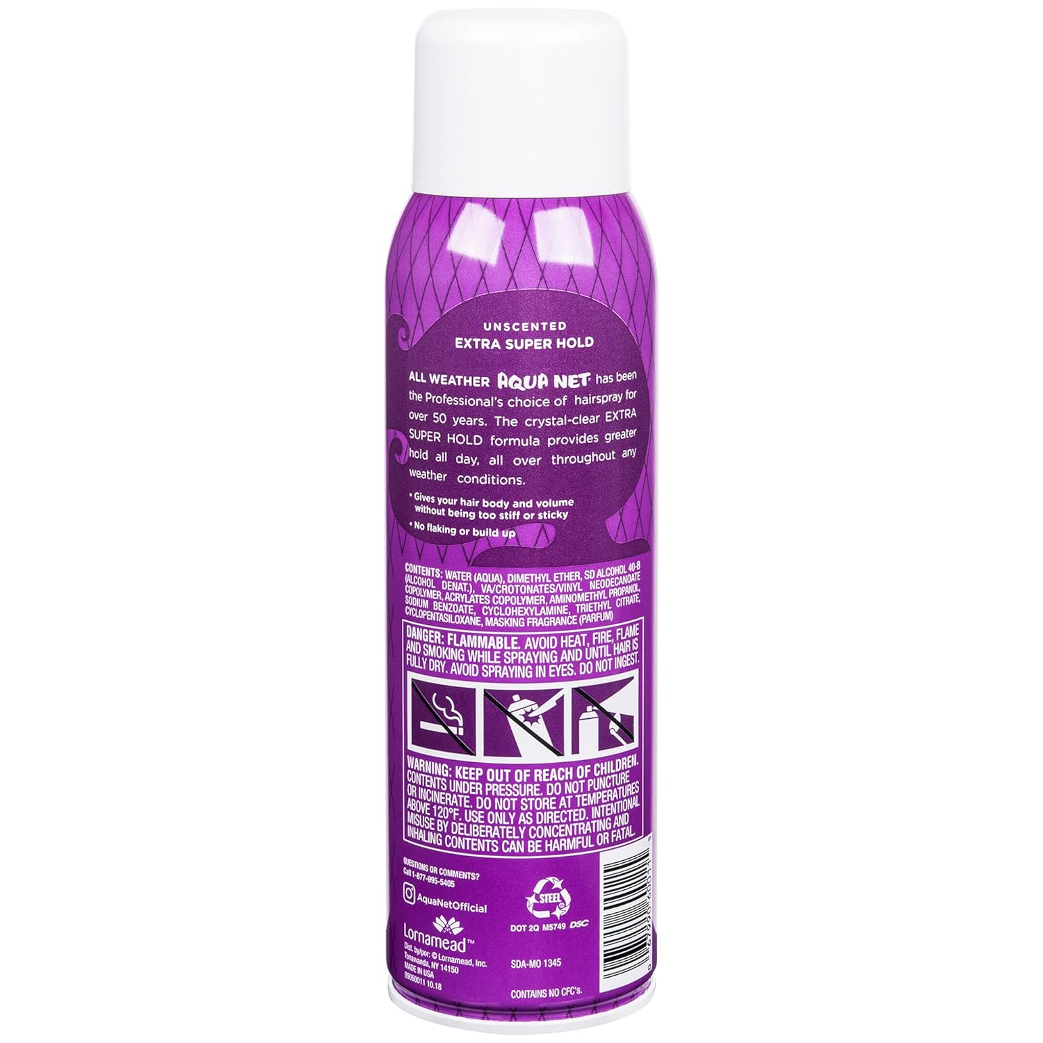 Aqua Net All Weather Professional Hairspray, Extra Super Hold, Unscented, 11 Oz