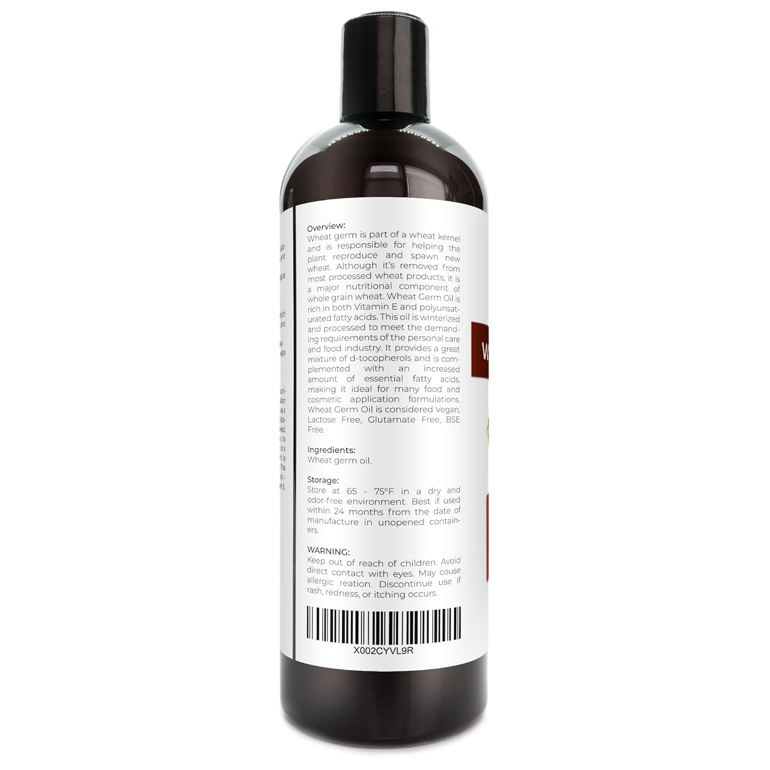 velona Wheat Germ Oil USP Grade 16 oz | 100% Pure and Natural Carrier Oil | Unrefined, Winterized | Cooking, Face, Hair, Body & Skin Care | Use Today - Enjoy Result : Beauty & Personal Care