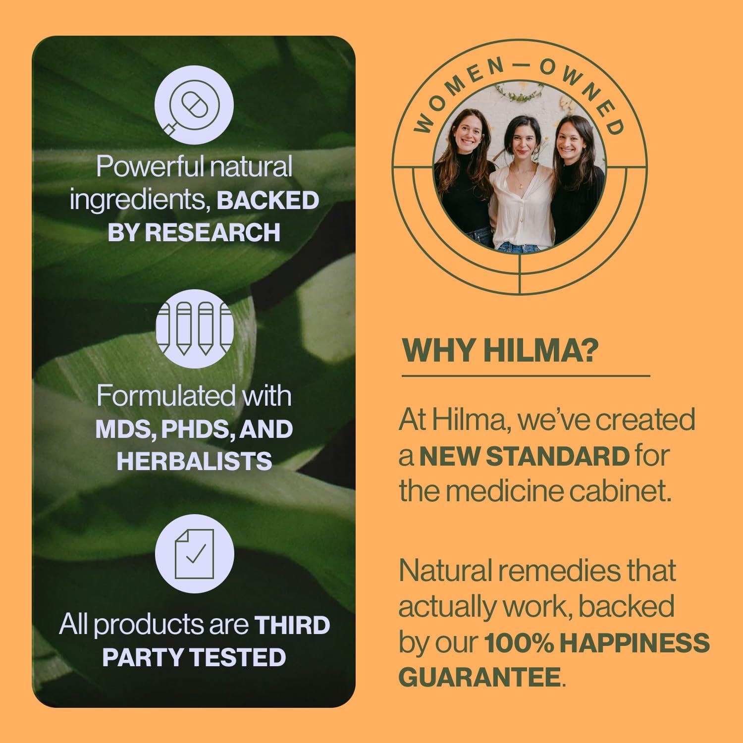 Hilma Natural Gas & Bloating Relief for Women – Doctor Formulated with Organic Ingredients – Lemon Balm, Fennel & Peppermint Leaf – 50 Vegan Capsules : Health & Household