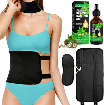 Cgify Castor Oil Pack, Reusable Organic Castor Oil Pack Kit For Liver,