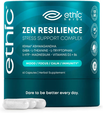 Zen Shield - Ksm-66 Ashwagandha Capsules With L Theanine, Gaba And L T