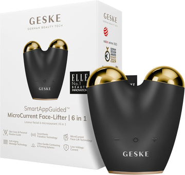 Geske Smartappguided™ Microcurrent Face Lifter | 6 In 1 | Anti-Aging Device | Instant Face Lift | Skincare Tool | Remove Wrinkles For Firm & Youthful Skin | Advanced Smoothing Facial Firmer