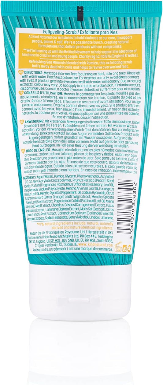 Kind Natured Peppermint & Oat Exfoliating Foot Scrub 150Ml