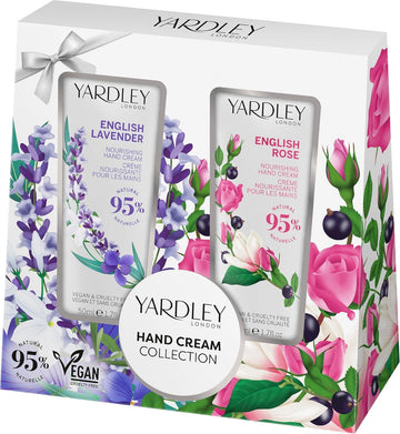 Yardley London English Lavender And English Rose Hand Cream Collection, With Patchouli For Moisturising And Hydrating Benefits 2X50Ml
