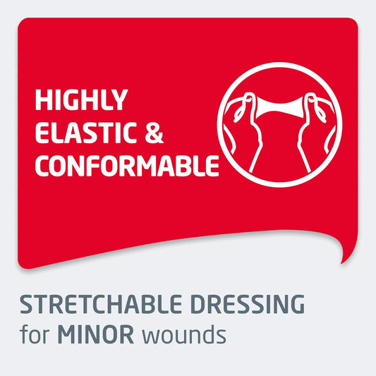 Leukoplast Elastic - Non-Sterile Wound Dressing Strips - Stretchable And Skin-Friendly, First-Aid Plasters - Ideal For Fingers, Elbows, Knees And Wrists - Tan - 4 Assorted Sizes - Box Of 40