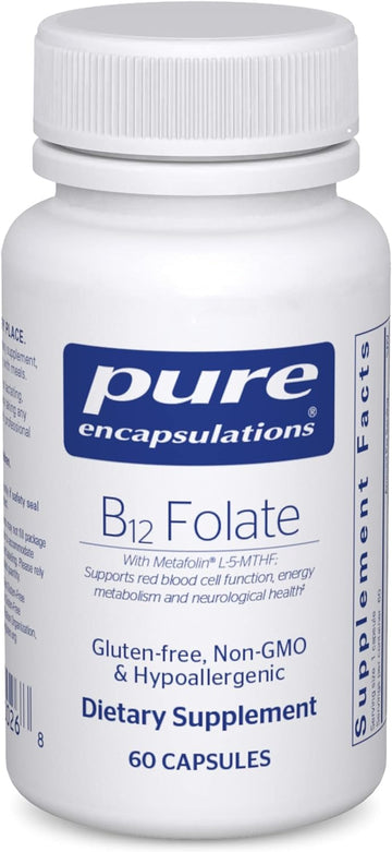 Pure Encapsulations B12 Folate - Energy Supplement To Support Nerves, Energy Metabolism & Cognitive Support* - With Vitamin B Folate As Metafolin