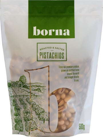 Borna Foods Roasted & Salted Pistachios 500G