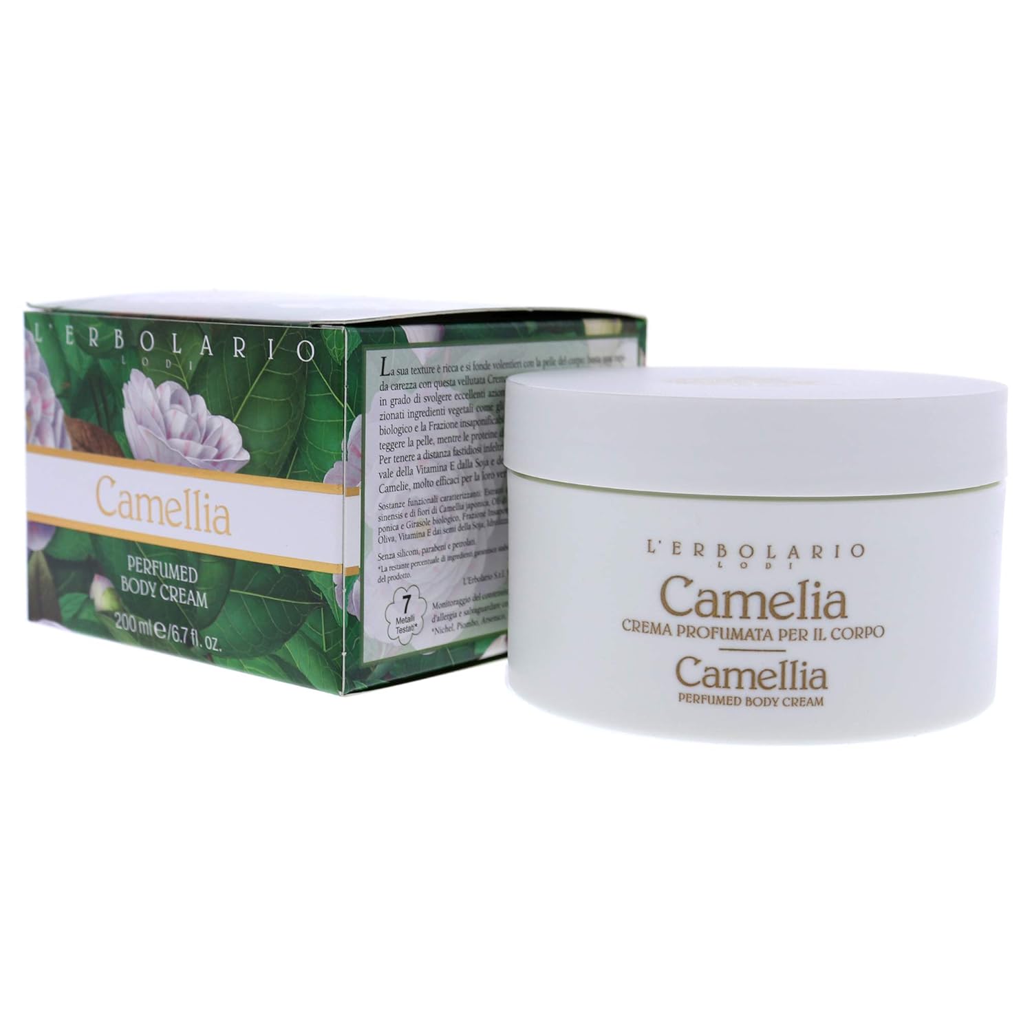 L’Erbolario Body Cream – Moisturizing Body Butter – Nourishes, Protects With Camellia Oils – Floral Scented Antioxidant Skin Care – Camellia – 6.7 Oz : Beauty & Personal Care