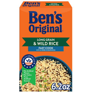 Ben'S Original Long Grain Rice And Wild Rice, Fast Cook Rice, 6.2 Oz Box (Pack Of 12)