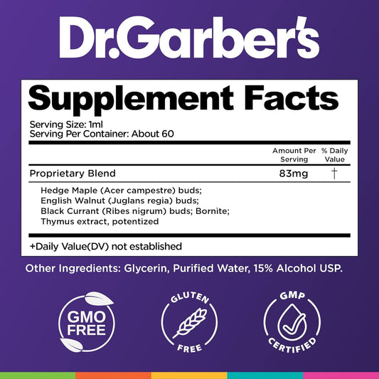 Dr. Garber'S Natural Solutions Immune Boost Health Oral Drops - Gemmotherapy Liquid Supplement To Strengthen Immunity, Support Immune System, Increase Resistance, & Contains Antioxidants - 60Ml