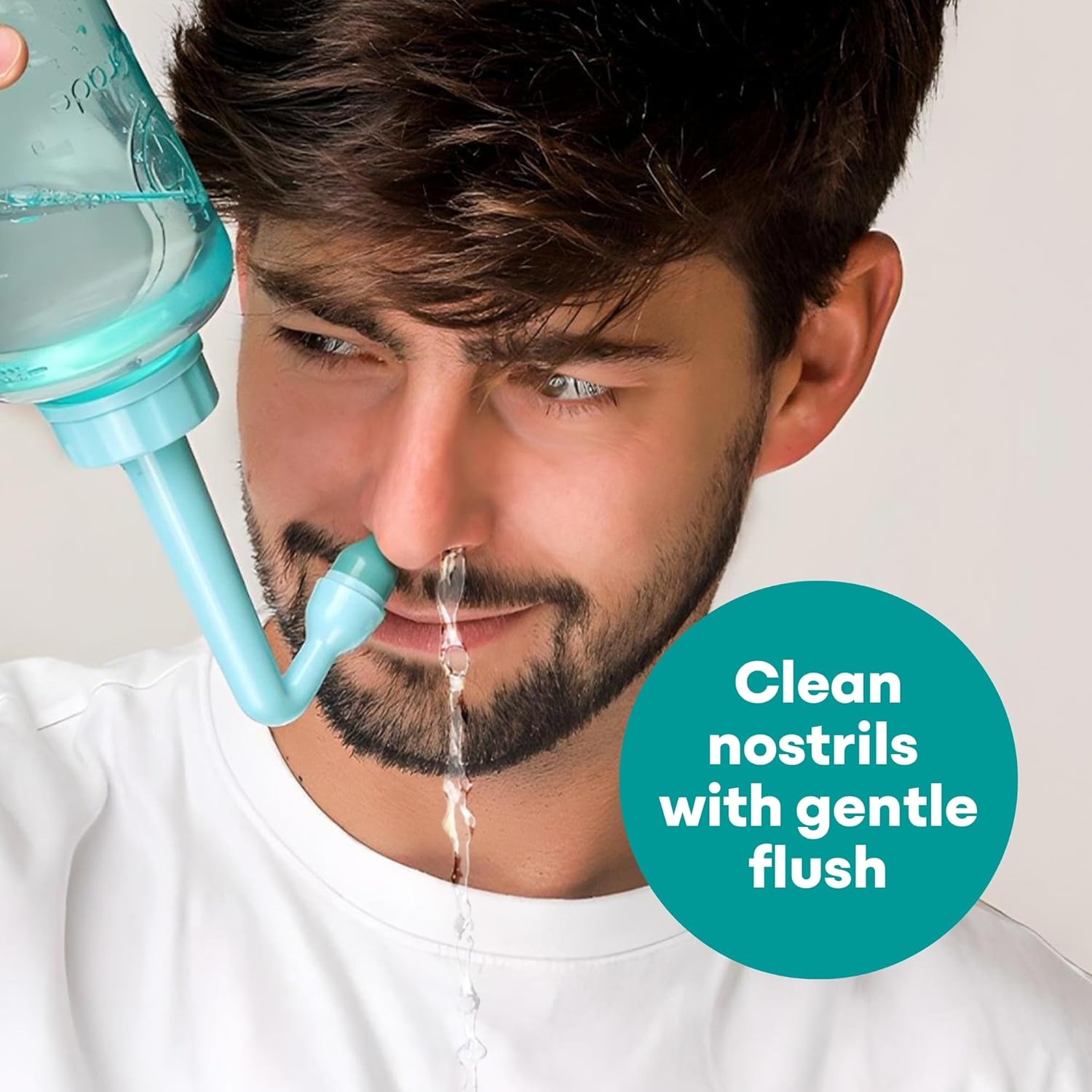Medi Grade Nasal Irrigation Kit - 500ml Nasal Rinse Bottle, 30x 4.5g Premixed Saline Nasal Rinse Salt Sachets - Deluxe Free-Flow Bottle Nose Cleaner for Improved Breathing and Nasal Hygiene : Amazon.co.uk: Health & Personal Care