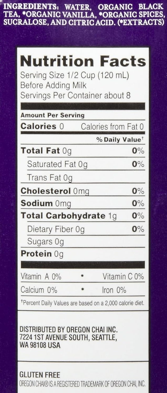 Davinci Oregon Chai Concentrate - Sugar Free