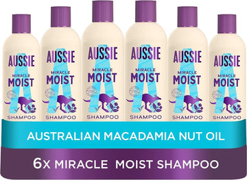 Aussie Miracle Moist Shampoo 300 Ml - Pack Of 6