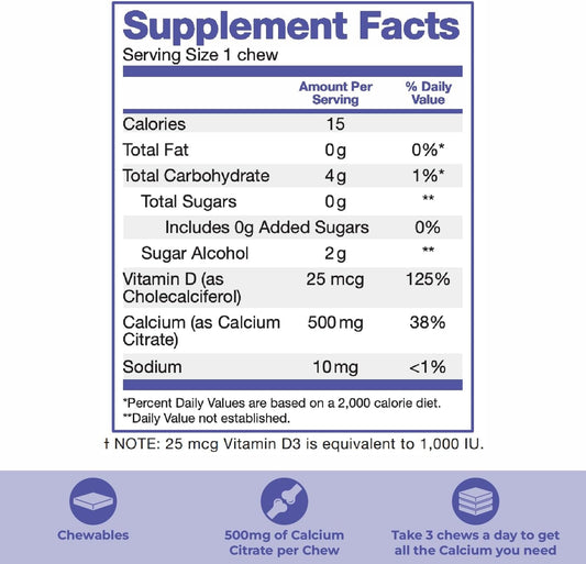 Bari Life Bariburst Calcium Citrate Soft Chews For Gastric Bypass, Gastric Sleeve And Duodenal Switch (Watermelon)