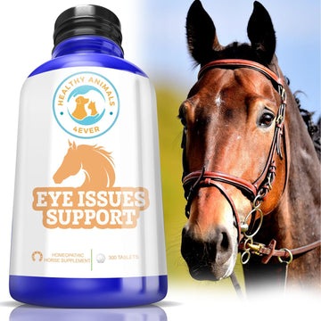 All-Natural Horse Eye Health Support - Maintains Normal Mineral Levels For Horses Eyes - Eye Supplements For Horses - Homeopathic & Highly Effective - 300 Tablets