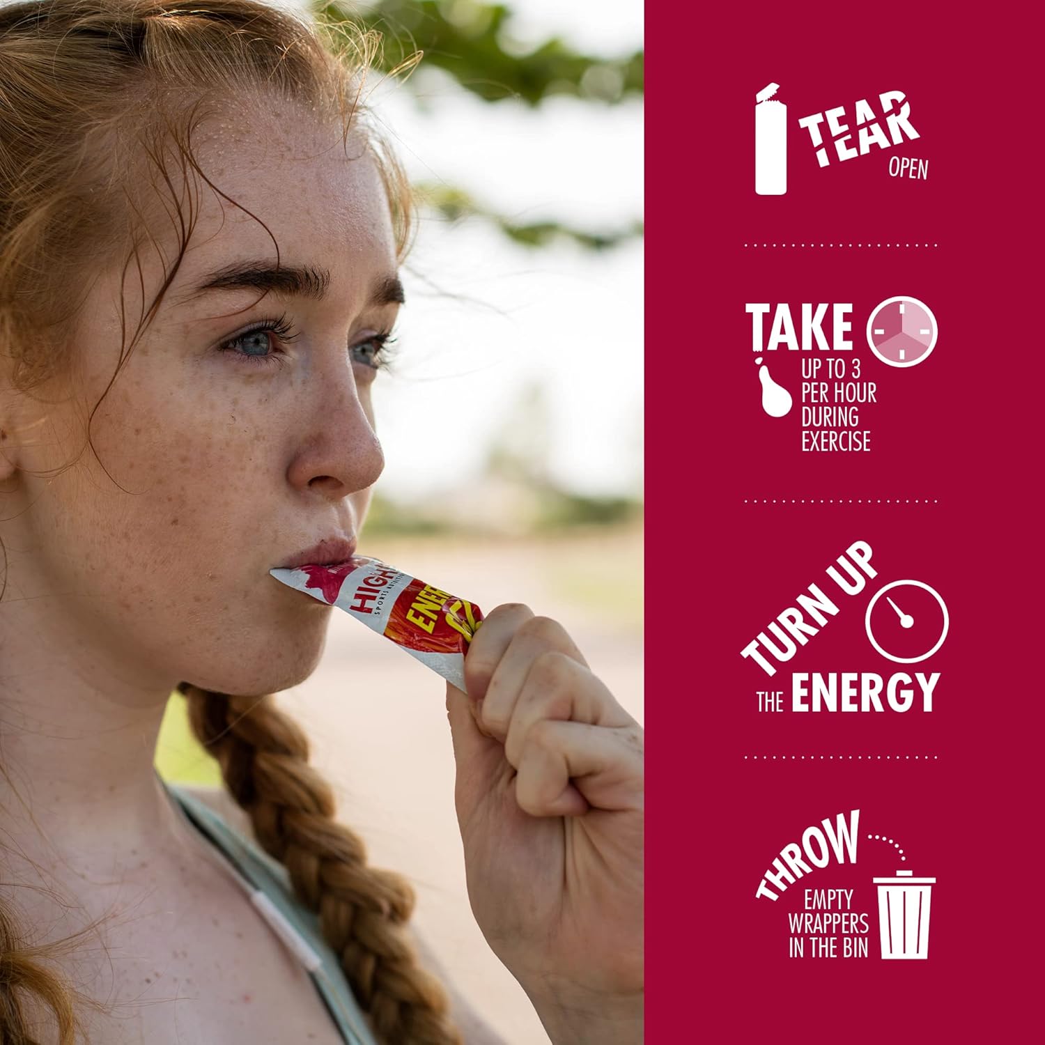 HIGH5 Energy Gels with Electrolytes - Quick Release Sports Gels for Peak Performance - Natural Fruit Juice & Caffeine-Free - Energy Boost for Running, Cycling, Endurance (Raspberry, 20 x 60g) : Amazon.co.uk: Health & Personal Care