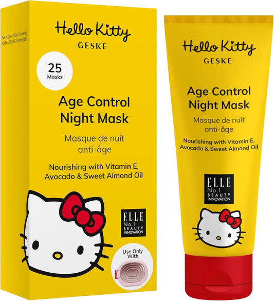 GESKE Age Control Night Mask | Use with Hello Kitty Warm & Cool Mask | Face Mask with Vitamin E, Avocado & Sweet Almond Oil | Enriching Formula | Supports Night-Time Skin Recovery | For Dry Skin : Amazon.co.uk: Beauty