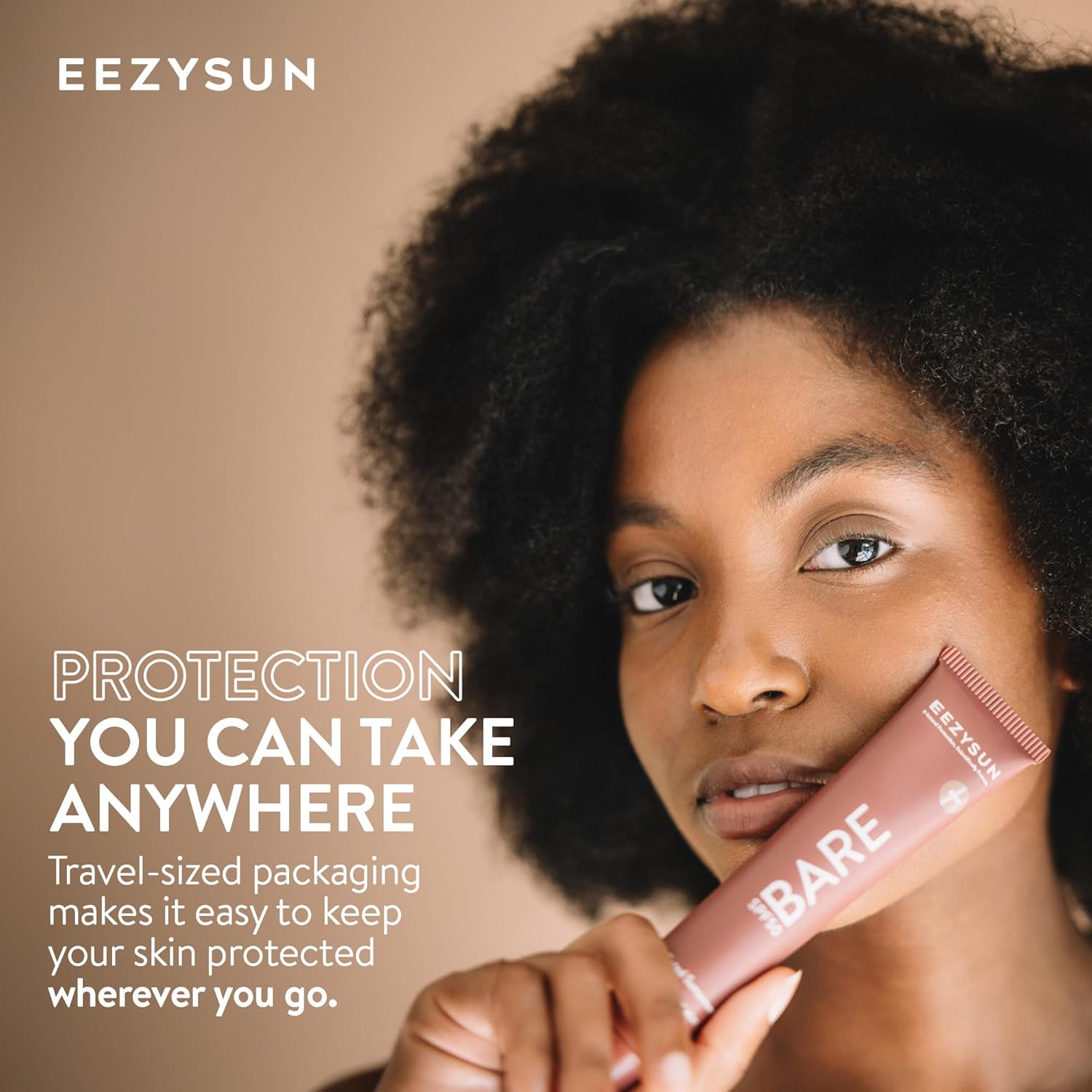 Bare Tinted Sunscreen Spf 50 – Non-Greasy, Water-Resistant, Vegan & Reef-Safe With Hyaluronic Acid & Jojoba Oil – 1.69 Fl Oz – Deep