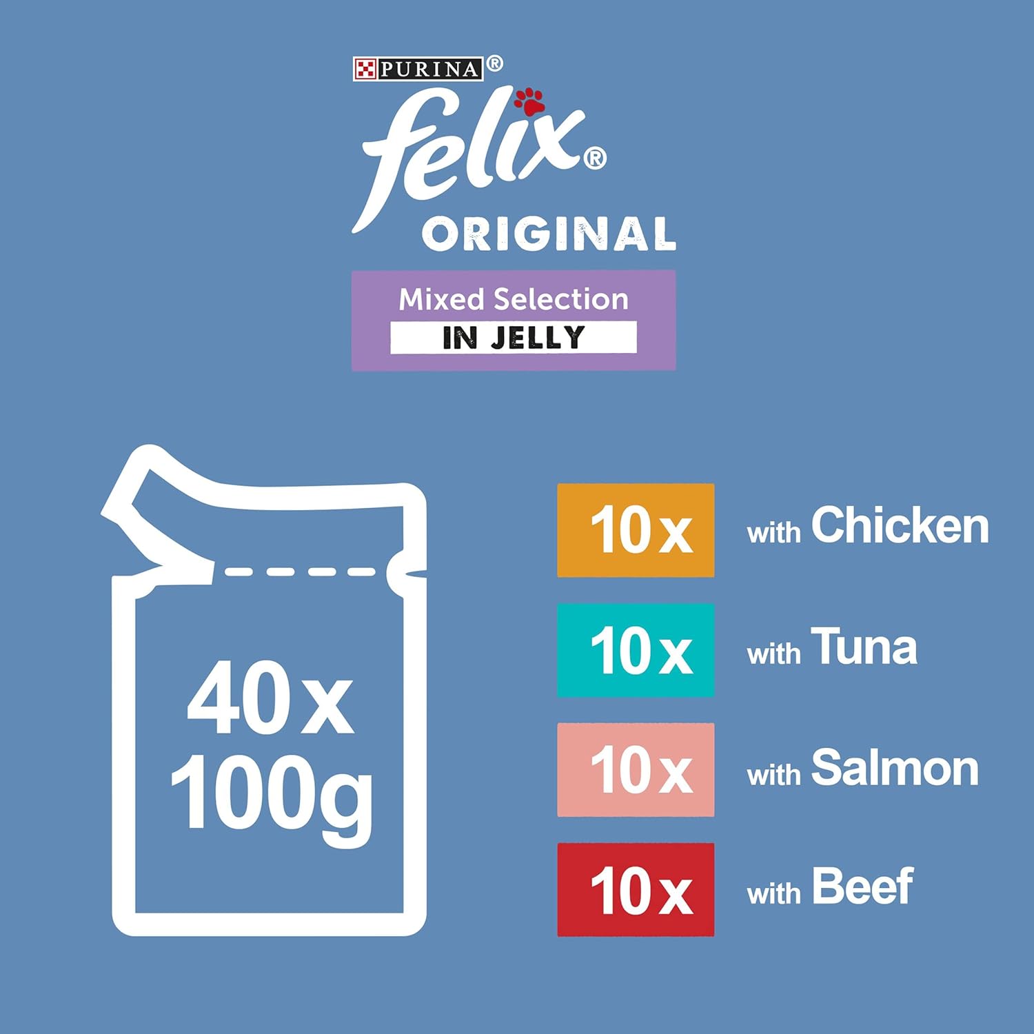 Felix Mixed Selection in Jelly Cat Food 40x100g :Pet Supplies