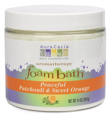 Aura Cacia Aromatherapy Foam Bath, Peaceful Patchouli And Sweet Orange