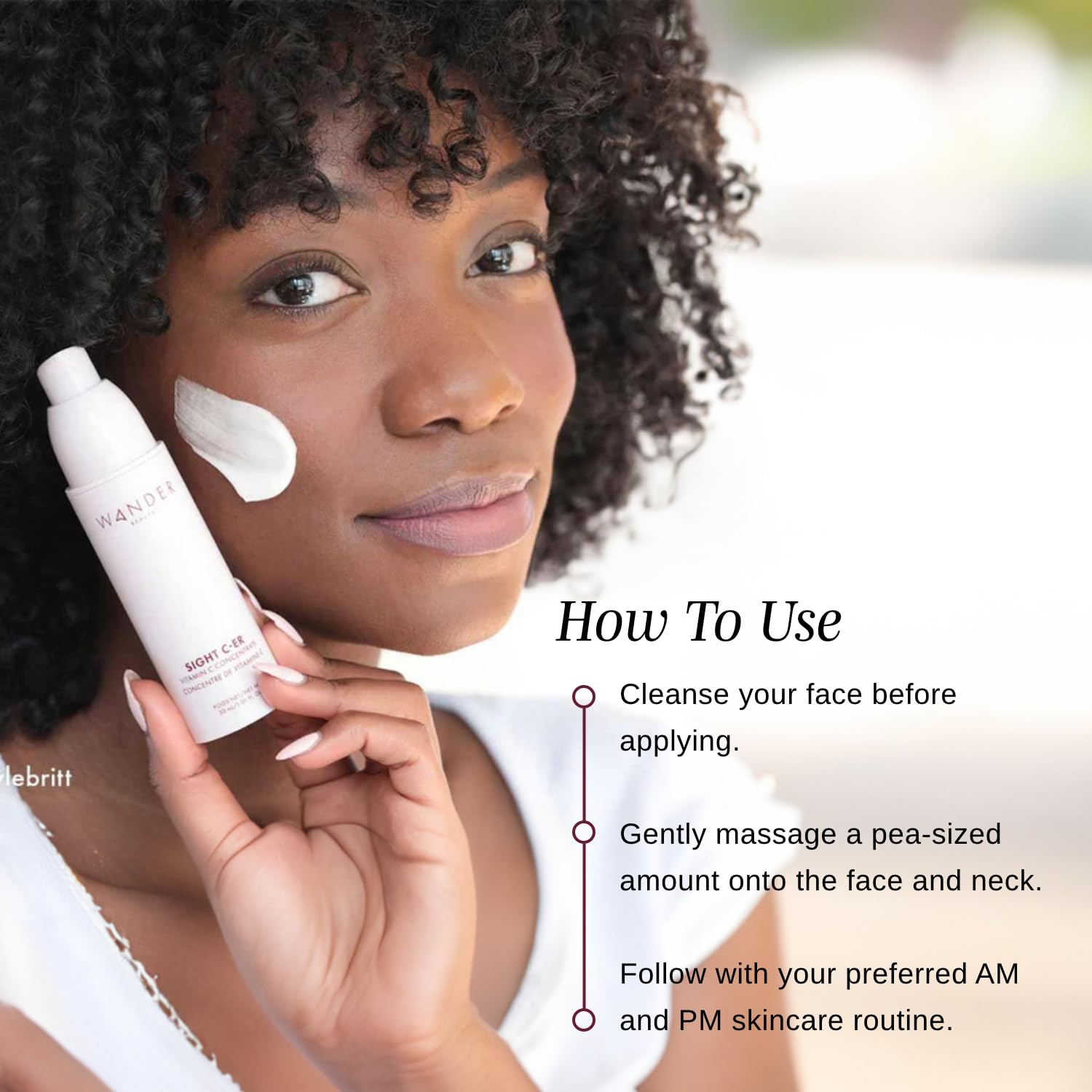 Wander Beauty Sight C-Er Vitamin C Concentrate - 20% Vitamin C Cream To Plump, Brighten, & Hydrate Face - Brightening Moisturizer With Vitamin E, Kakadu Plum, Niacinamide, & Hyaluronic Acid - 1.01 Oz : Beauty & Personal Care