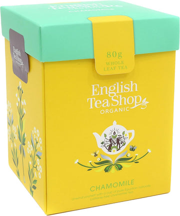 English Tea Shop Chamomile, Fairtrade & Organic Premium Whole Leaf Tea, 80G