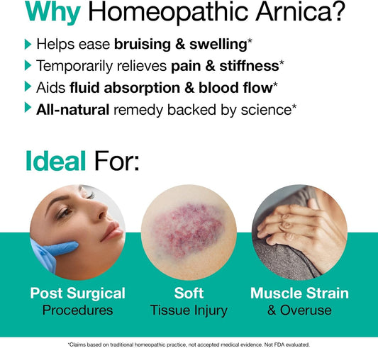 Vitamedica Arnica And Bromelain Blister Packs Bundle | For Post Surgery And Muscle Recovery | Bruise Relief | Plant Based Natural Formulas | 2 Product