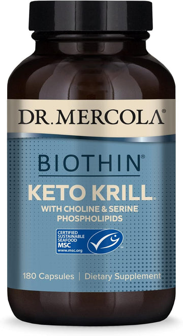 Dr. Mercola, Keto Krill Oil Supplement, 90 Servings (180 Capsules) Ome