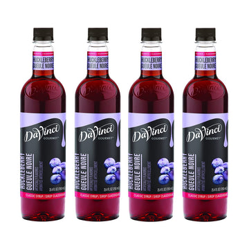 Davinci Gourmet Classic Huckleberry Syrup, 25.4 Fluid Ounce (Pack Of 4)