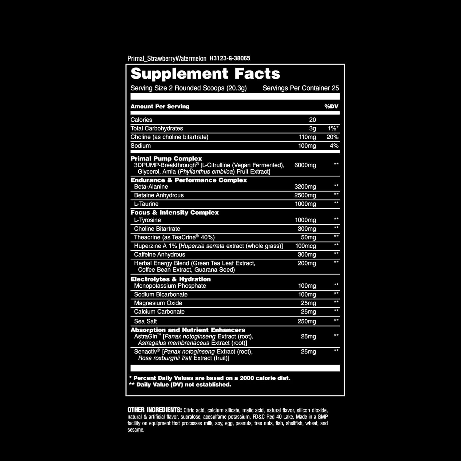 Animal Primal Muscle Hydration + Preworkout Powder – Contains Beta Alanine, 3Dpump, Caffeine & Electrolytes – Improves Energy, Focus, Endurance & Absorption – Fruit Punch Flavor, 17.9 Oz