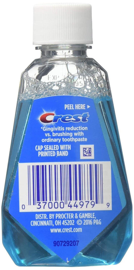 Crest Breath Bacteria Blast Mouthwash, Icy Cool Mint, 32 Fl Oz (Packaging May Vary)
