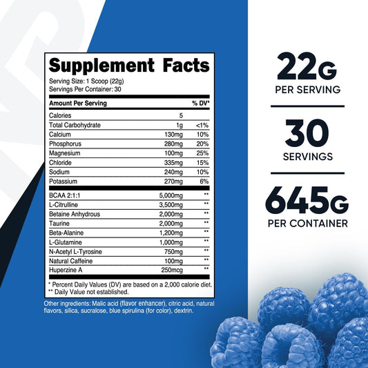 Nutricost Intra-Workout Powder, 30 Servings (Blue Raspberry) - Non-Gmo